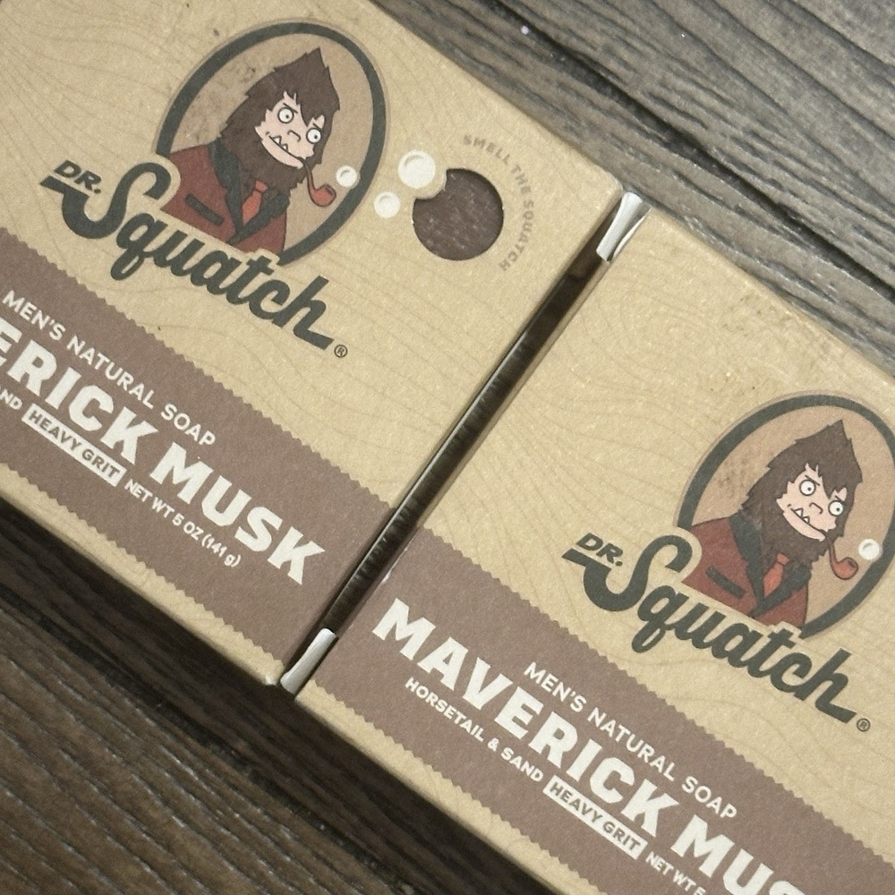 Dr.‎ Squatch Mens Natural Soap Maverick Musk Horse Tail Sand Heavy Grit Lot of 2